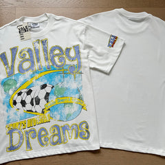 Valeforever Vale T Shirts Washed, distressed-look soccer print