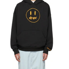 DREW HOUSE Hoodie Black large smiley face texture
