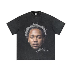 BIG FACE T shirts Pure Cotton High-Street Fashion