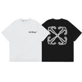 OFF WHITE T SHIRTS High-quality pure cotton high-street style