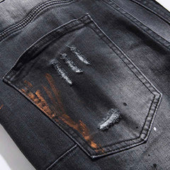 Mens trendy purple jeans 100% cotton Jeans #PU101