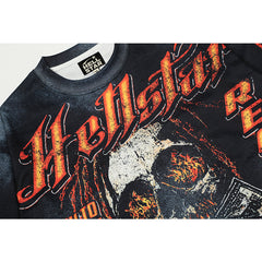 Hellstar Long Sleeve Shirts Hip-hop loose oversize High-quality pure cotton high-street clothing