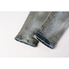 Mens trendy purple jeans 100% cotton Pure Cotton High Street Trend