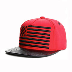 Trendy flat brimmed snapback hatsusa american flag unisex spring and autumn