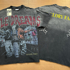 Valeforever Vale T Shirts Black pure cotton with a gradient washed finish and textured feel.