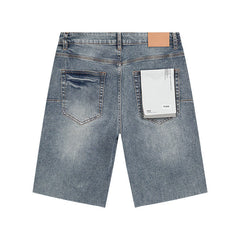 Mens trendy purple jeans 100% cotton Denim Shorts #PU509