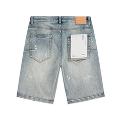 Mens trendy purple jeans 100% cotton Denim Shorts #PU506