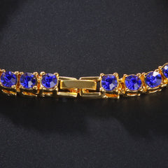 Bracelet Hip Hop Rhinestone Alloy Bracelet Colored Rhinestone Tennis Bracelet St. Valentine's