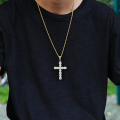 Jewelry Square Circle Large Zircon Cross Pendant CrossPendant St. Valentine's Royalty
