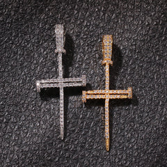 Jewelry Copper Zircon Cross Pendant Necklace Crosses Spectrum St. Valentine's