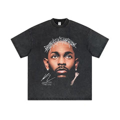 BIG FACE T shirts Pure Cotton High-Street Fashion