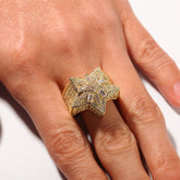 Rings Hip Hop Pentagram Zircon Ring Spectrum St. Valentine's