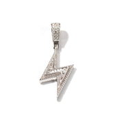 Jewelry hip hop cool lightning pendant copper inlaid zircon hiphop lightning Spectrum