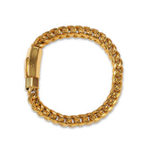 Bracelet Hip Hop Stainless Steel Front and Back Chains Bracelet Spectrum Royalty