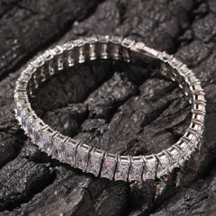 Bracelet Gold Plated Square Zircon Stainless Steel Bracelet Hip Hop Spectrum St. Valentine's