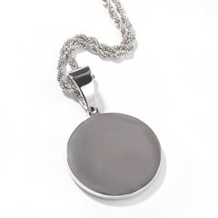 JewelrySmile Expression Round Zircon Pendant