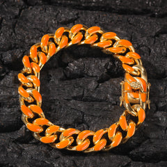 Bracelet Hip Hop Stainless Steel Color Drip Vintage Fashion Bracelet Jesus Pieces Spectrum