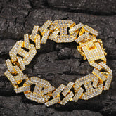 Bracelet Alloy Color Matching Couple Bracelet Cuban Chain Spectrum Royalty
