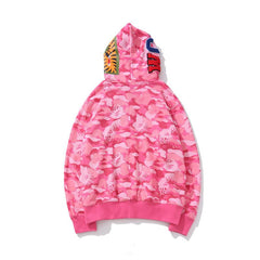 Bathing Ape Bape Hoodie Blue Jellyfish Ghost Fire Camouflage Shark Sweater Hooded Coat Casual Fashion Brand Zip Hoodie