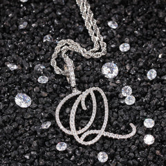 Jewelry English Alphabet Pendant Necklace Copper Set Zircon Hiphop Word Up Spectrum St. Valentine's