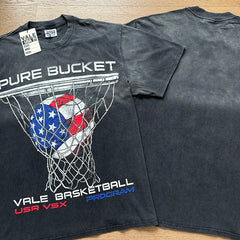 Valeforever Vale T Shirts Washed black with a distressed finish