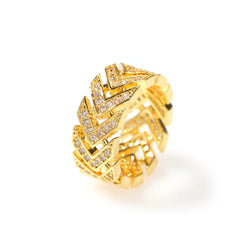 Rings Vintage Gold Plated Arrow Copper Zircon Ring Spectrum St. Valentine's