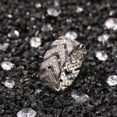 Rings Vintage Gold Plated Arrow Copper Zircon Ring Spectrum St. Valentine's