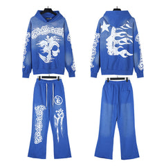 Hellstar Hoodie And Pants Two-Piece Set High-quality pure cotton high-street clothing