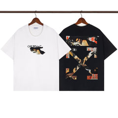 OFF WHITE T SHIRTS High-quality pure cotton high-street style