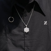 Jewelry Copper Zircon Premium Sense Snowflake Pendant Hip Hop Necklace Snowflake St. Valentine's Spectrum