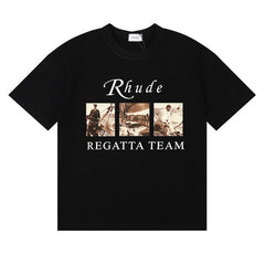 Rhude T Shirts Letter cotton trend