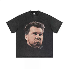 BIG FACE T shirts Pure Cotton High-Street Fashion
