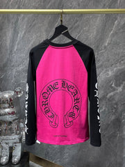 CHH Heart Long Sleeve Shirt Unisex Fashion Loose Long Sleeve Shirt