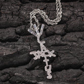 Jewelry Hip Hop Trendy Brand Diamond Cactus Jack Letter Pendant Necklace Spectrum Alphabet Pieces St. Valentine's