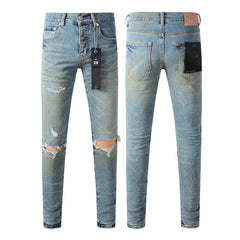 Mens trendy purple jeans 100% cotton Pure Cotton High Street Trend