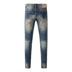 Mens trendy purple jeans 100% cotton Pure Cotton High Street Trend