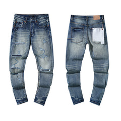 Mens trendy purple jeans 100% cotton Jeans #PU119