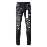 Mens trendy purple jeans 100% cotton Pure Cotton High Street Trend