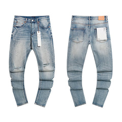 Mens trendy purple jeans 100% cotton Jeans #PU142