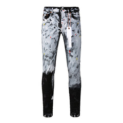 Mens trendy purple jeans 100% cotton Pure Cotton High Street Trend