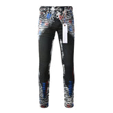 Mens trendy purple jeans 100% cotton Pure Cotton High Street Trend