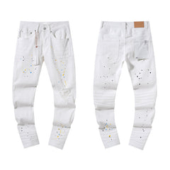 Mens trendy purple jeans 100% cotton Jeans #PU137
