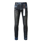 Mens trendy purple jeans 100% cotton Pure Cotton High Street Trend
