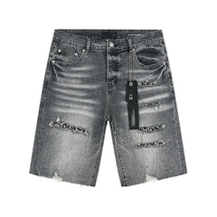 Mens trendy purple jeans 100% cotton Denim Shorts #PU517