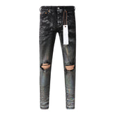 Mens trendy purple jeans 100% cotton Pure Cotton High Street Trend