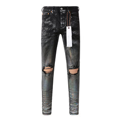 Mens trendy purple jeans 100% cotton Pure Cotton High Street Trend