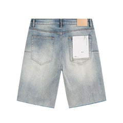 Mens trendy purple jeans 100% cotton Denim Shorts #PU527