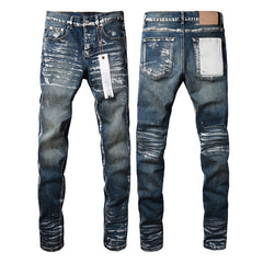 Mens trendy purple jeans 100% cotton Pure Cotton High Street Trend