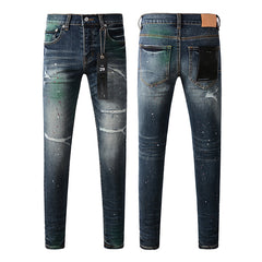 Mens trendy purple jeans 100% cotton Pure Cotton High Street Trend