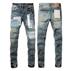 Mens trendy purple jeans 100% cotton Pure Cotton High Street Trend